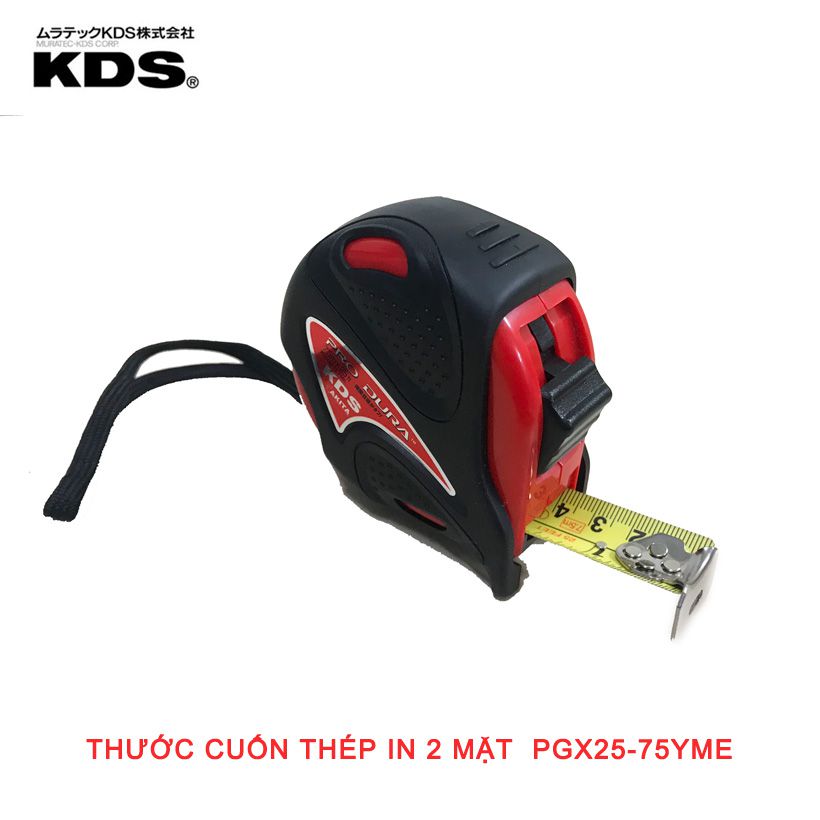 THƯỚC CUỐN THÉP 7.5m KDS PGX25-75YME HỆ INCH VÀ MÉT