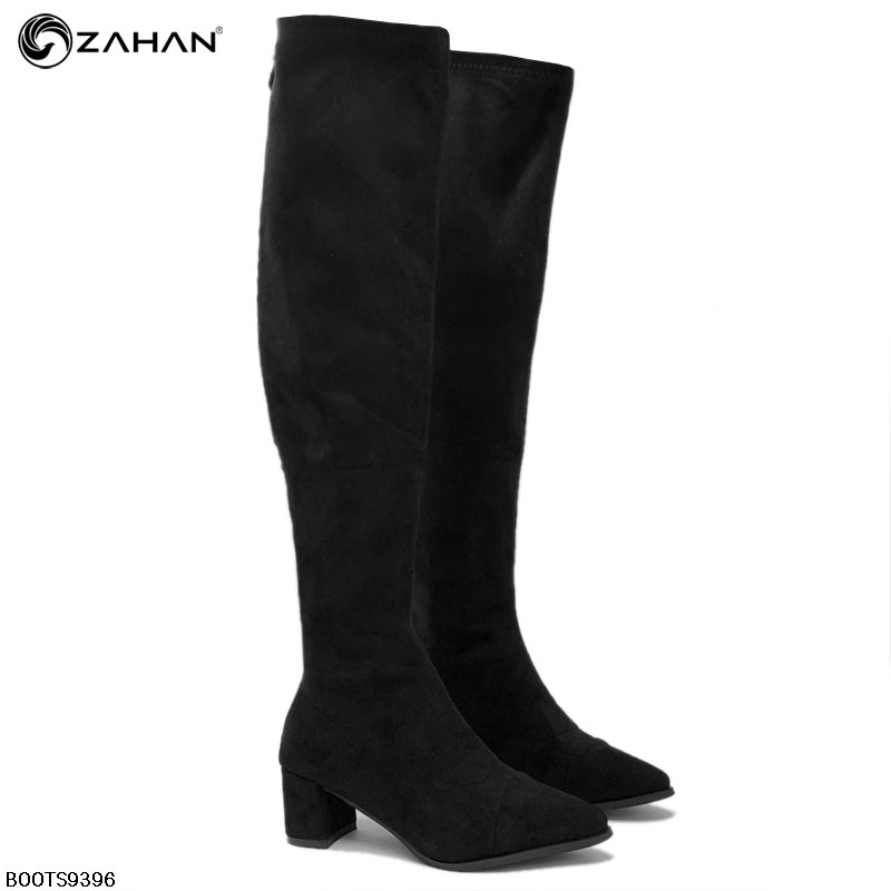 Boots đùi nữ, 3 cm, mũi nhọn, BOOTS9396