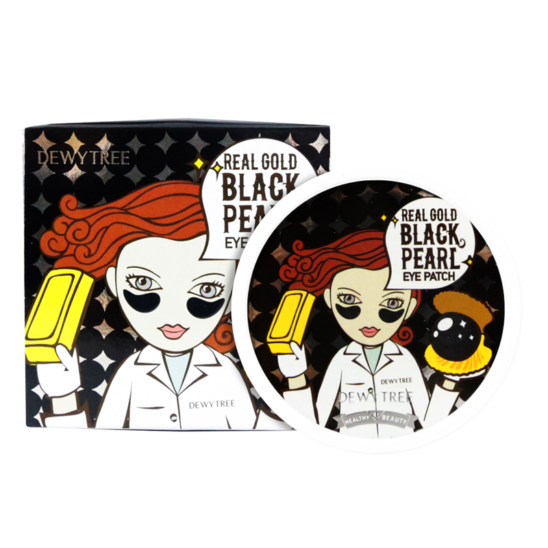 Mặt Nạ Đánh Bay Quầng Thâm Mắt Dewytree Real Gold Black Pearl Eye Patch (60 Miếng)