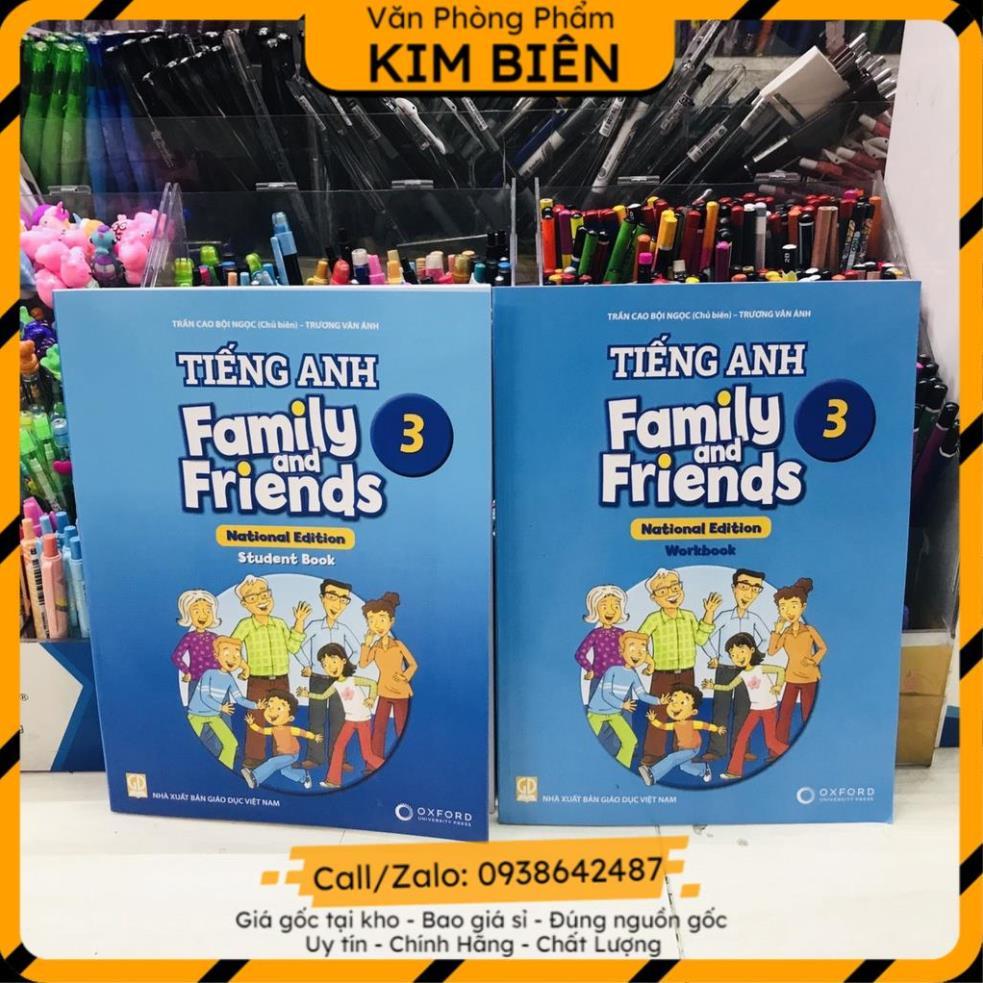 Bìa bao + tiếng anh 3 family and friends theo chân trời sáng tạo