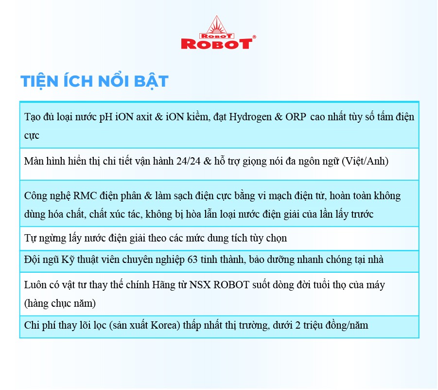 Máy Lọc Nước Điện Giải Ion Kiềm ROBOT IonPrince 59 - Hàng Chính Hãng