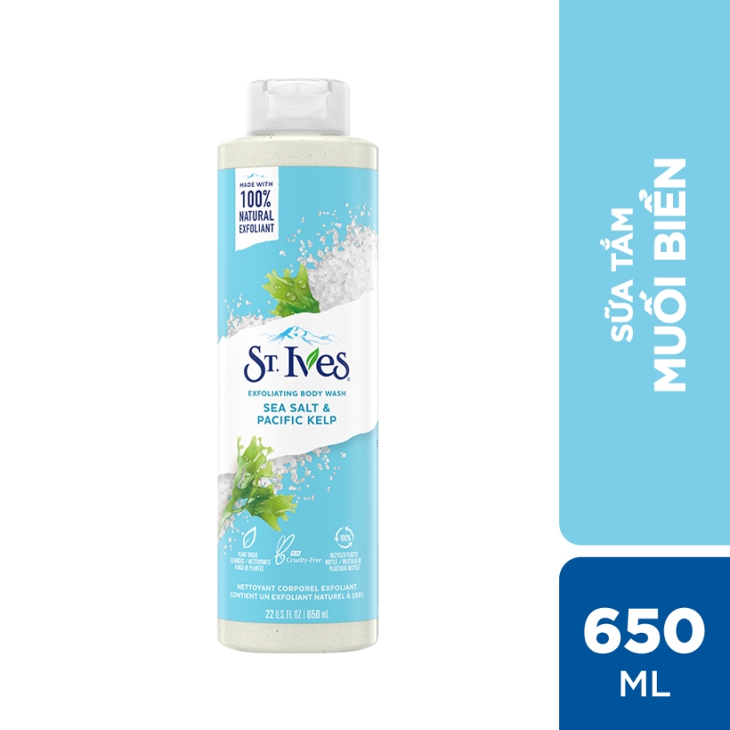 Combo 3 chai sữa tắm St.Ives Muối biển 650ml