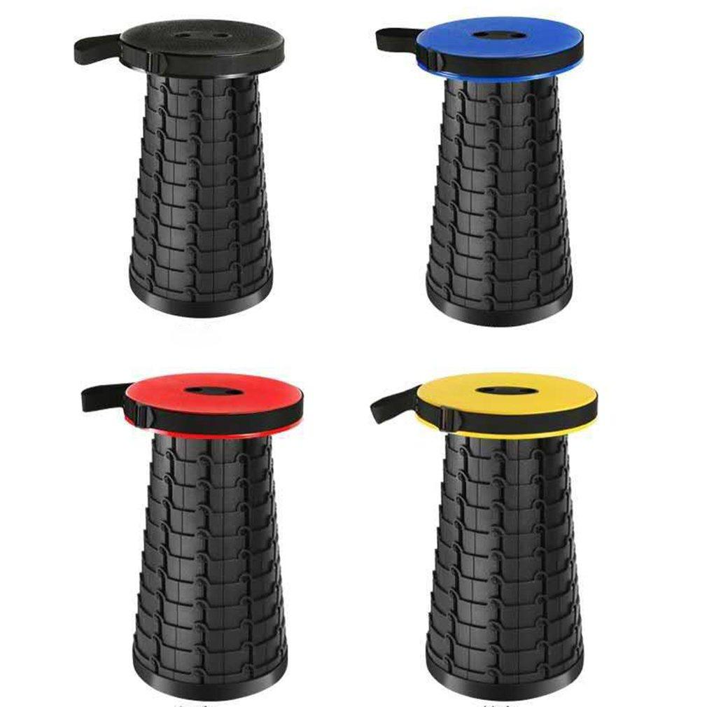 Portable Retractable Foldable Chair Light Weight Strong Adjustable Plastic Stool For Fishing And Traveling Adjust Height Seat