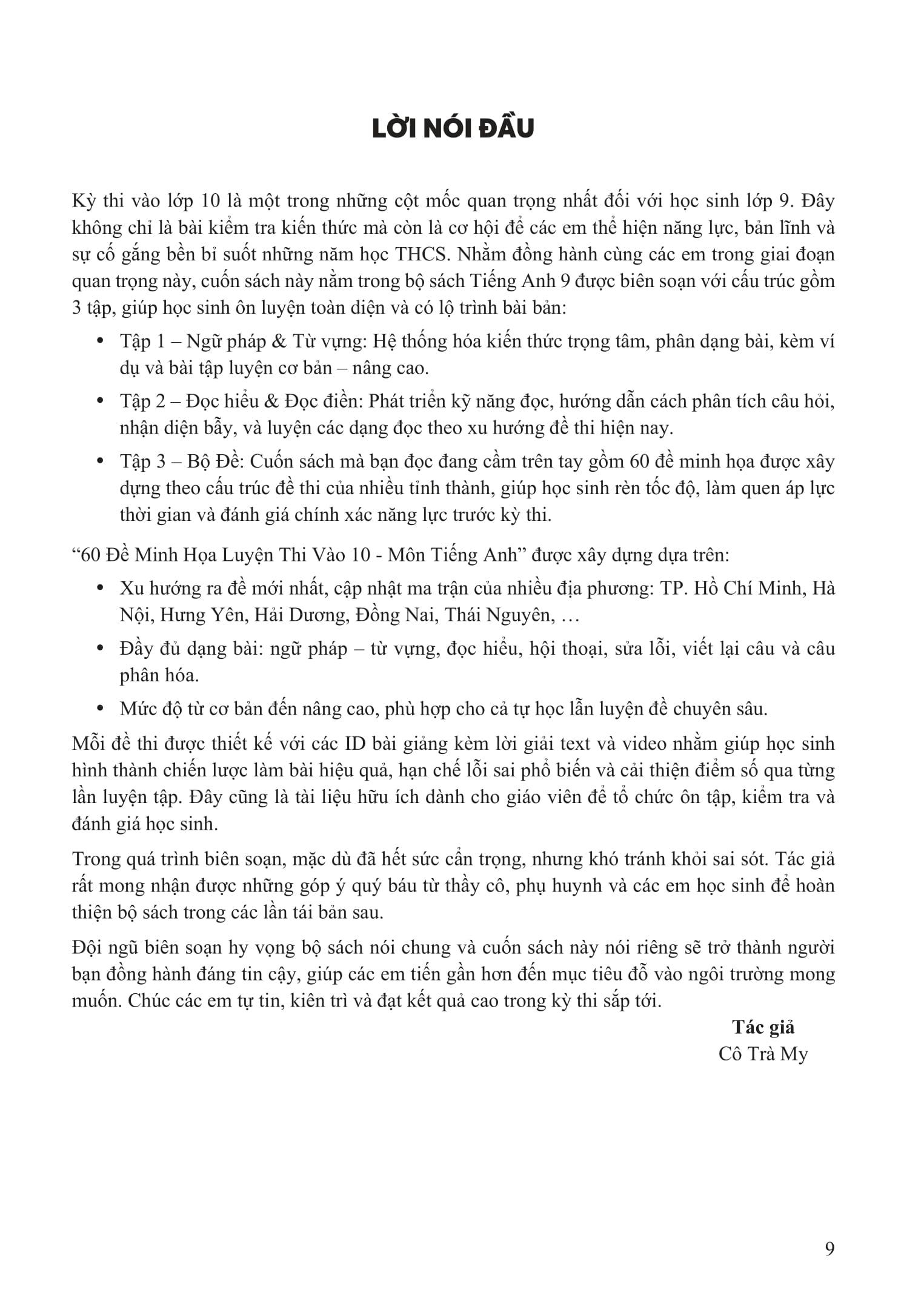 Sách - 60 Đề Minh Họa Thi Vào 10 - Môn Tiếng Anh