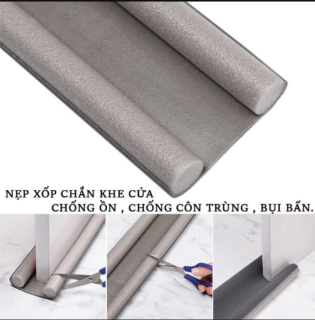 Miếng xốp lót cửa miếng lót cửa đa năng ngăn chặn côn trùng cách âm chống kẹt chân -Thanh xốp chắn cửa giảm tiếng ồn