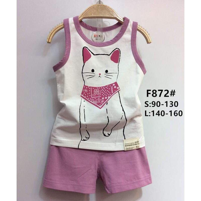 BG825 - Bộ FanQ ba lỗ bé gái size 90-130,140-160