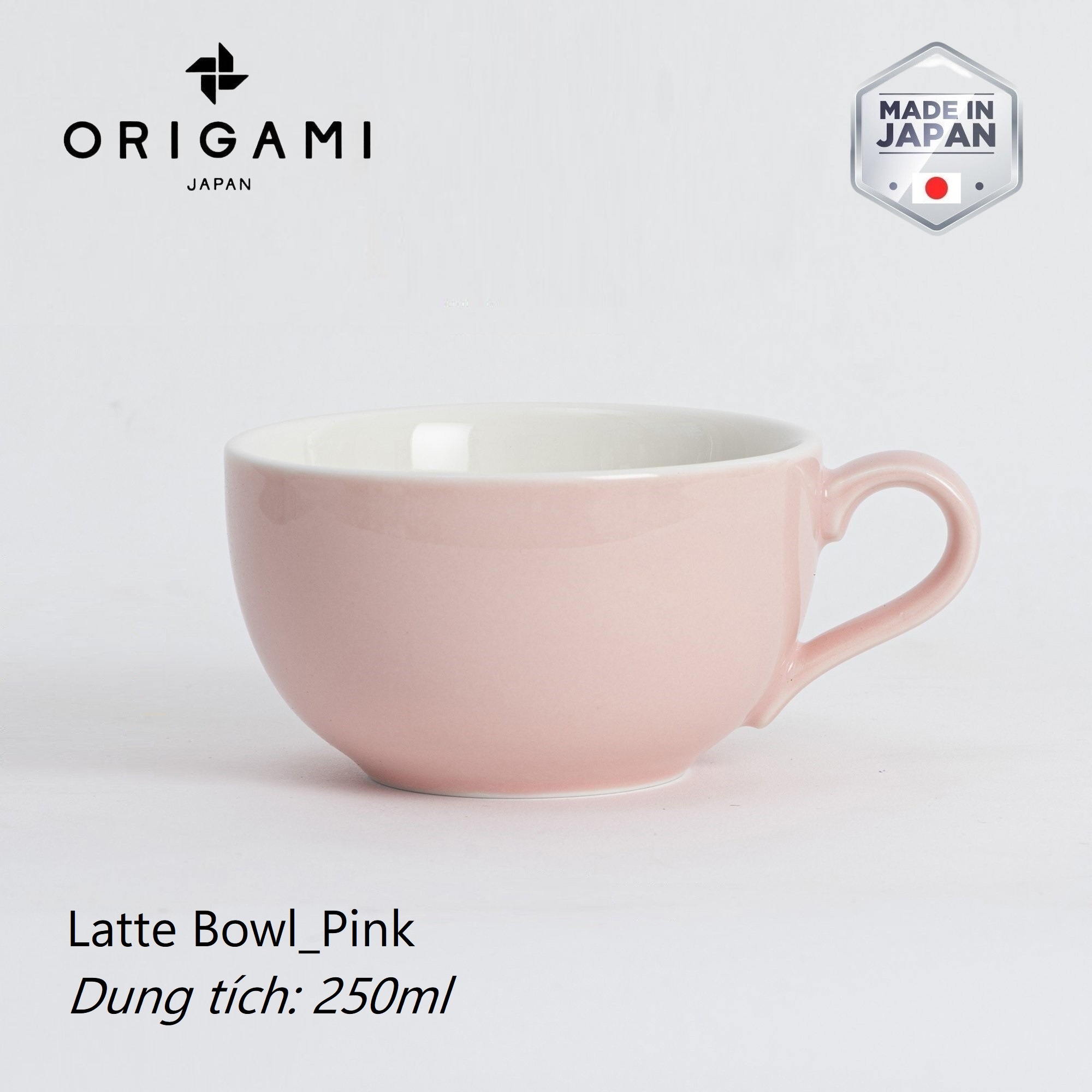 Ly sứ Origami Latte Bowl 250ml uống trà cà phê