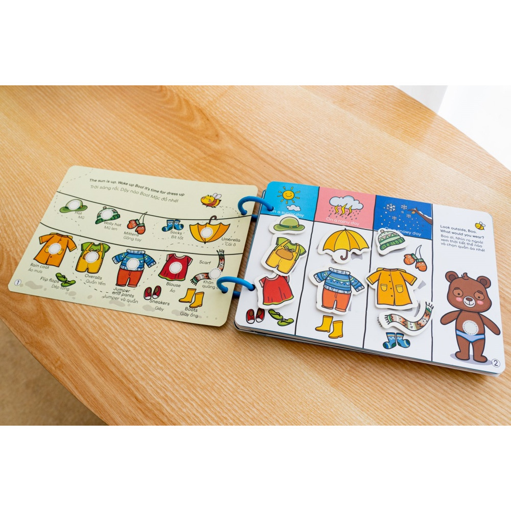 Học liệu bóc dán Busy Book cho bé Lalala Baby nhiều chủ đề đa dạng, song ngữ Anh Việt