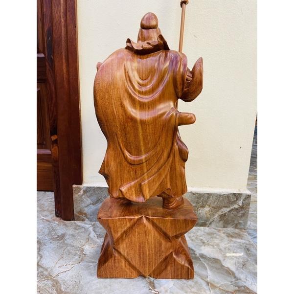 Tượng quan công gỗ hương cao 40cm