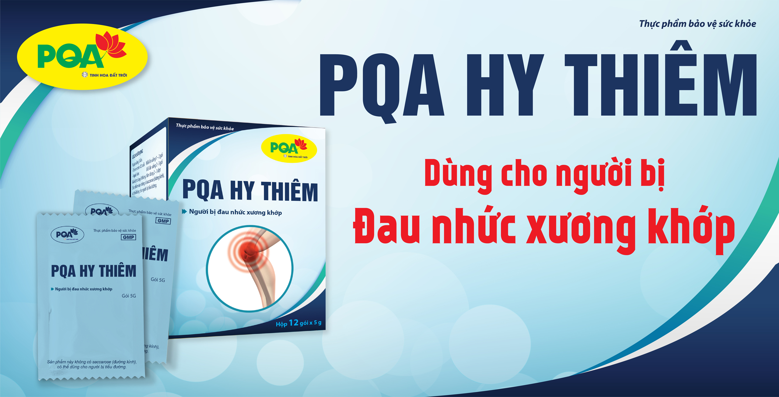 PQA Hy Thiêm là dược phẩm thảo dược giúp bổ huyết,mạnh gân cốt, hỗ trợ đau nhức xương khớp cho người bị phong thấp, đau nhức xương khớp.