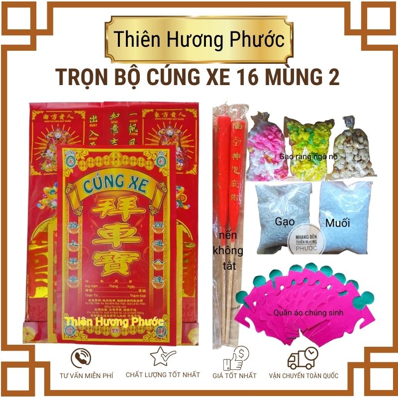 Cúng khai trương cao cấp gồm tiền vàng các loại nhang nến gạo muối bánh