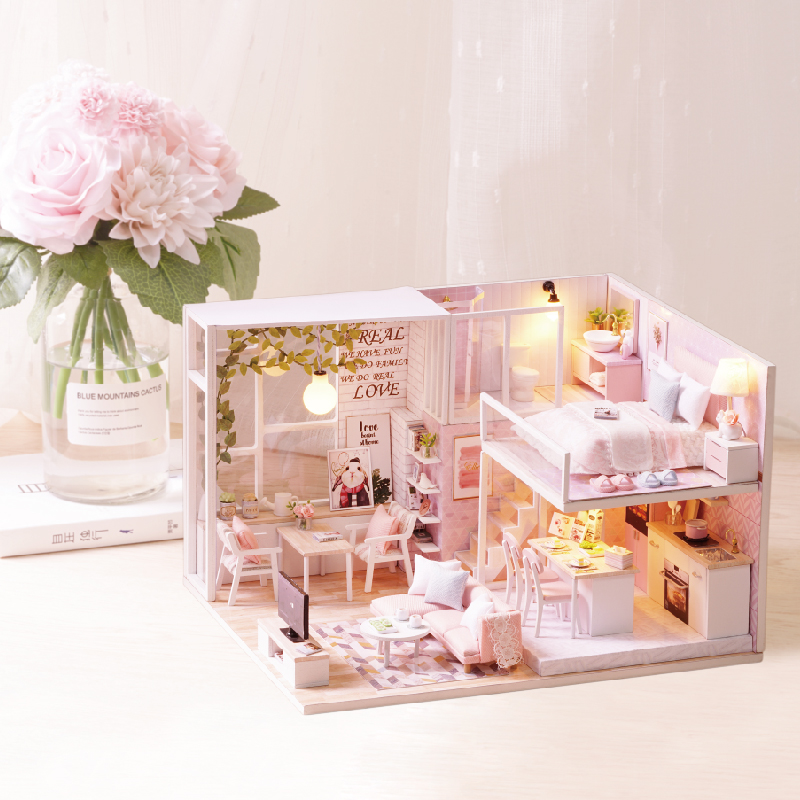 Mô Hình Lắp Ghép DIY - Pink House