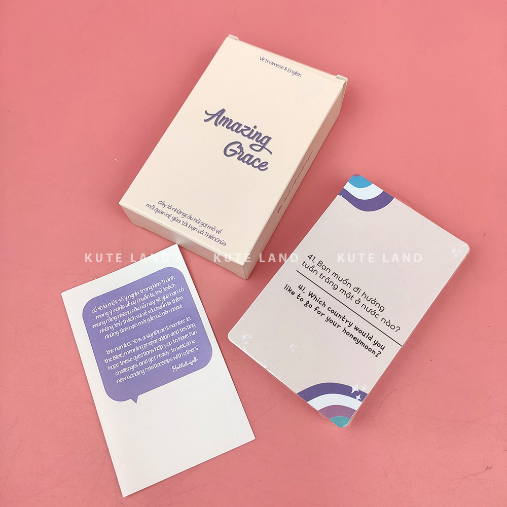 Bộ Bài Amazing Grace 40 Câu Hỏi Game Gia Đình Bạn Bè Game Cơ Đốc Game Vui AMZGRACE