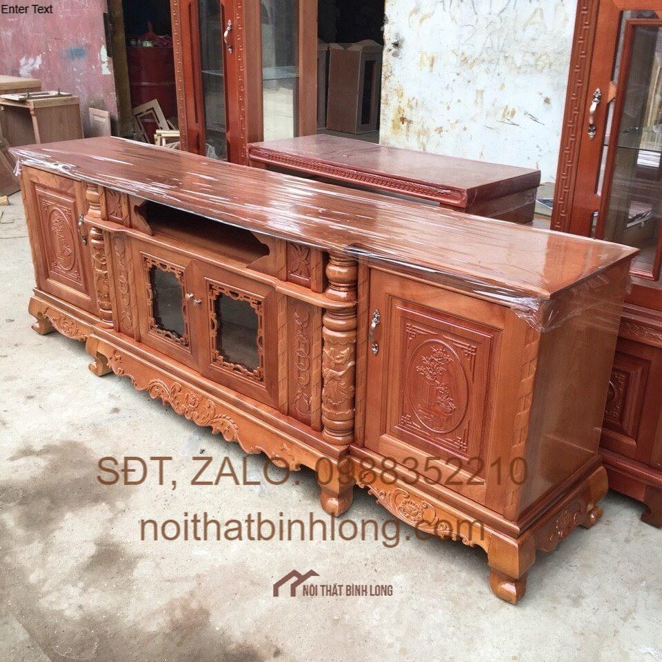 Kệ để tivi gỗ xoan đào