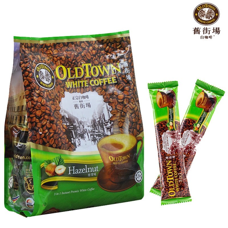 [TẶNG KÈM QUÀ] Cà Phê OLDTOWN Hazelnut Malayisa (Hạt Dẻ) 15 gói X 38G