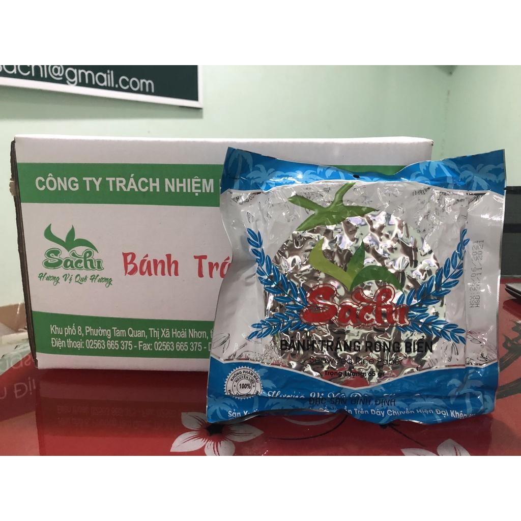 Thùng 25 Gói Loại 60Gram, Bánh Tráng Rong Biển Cao Cấp Nướng Sẵn Sachi