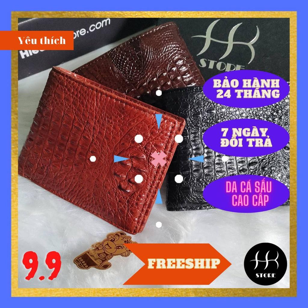 Ví Da Cá Sấu 2 Mặt Cao Cấp Chất Liệu Da Cá Sấu 100% Nhỏ gọn - Sang trọng - Lịch sự - Bảo Hành 24 tháng