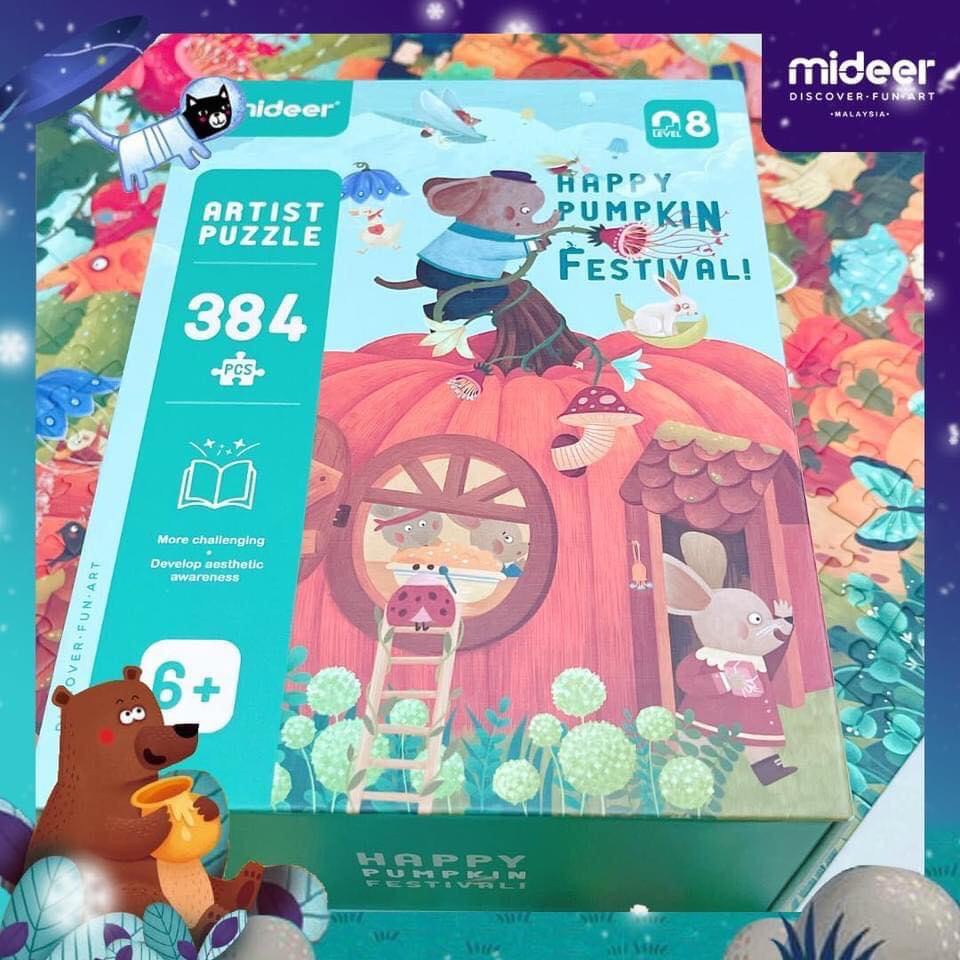 Đồ chơi xếp hình puzzle Mideer - Happy Pumpkin Festival 384 mảnh ghép