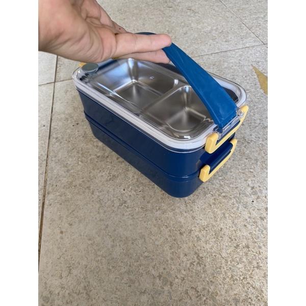Hộp cơm giữ nhiệt 2 tầng inox 304 giữ nhiệt cực tốt