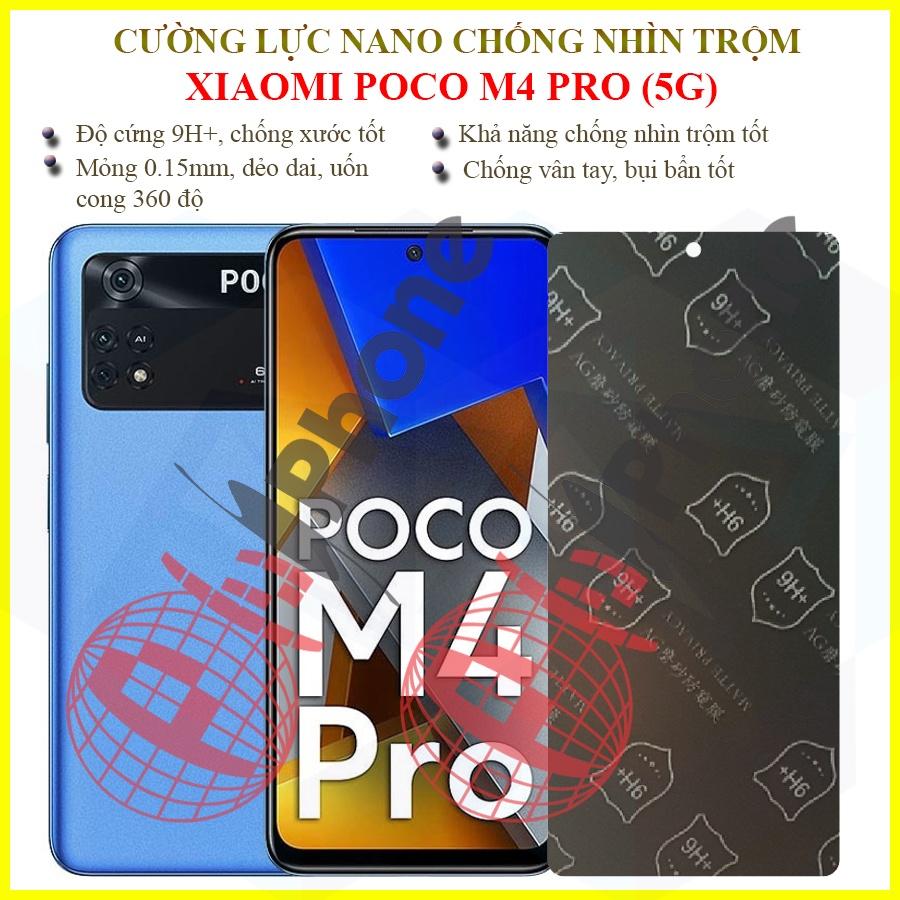 Dán chống nhìn trộm Xiaomi Poco M4 Pro, M4 Pro 5G - Dán cường lực dẻo nano 9H+