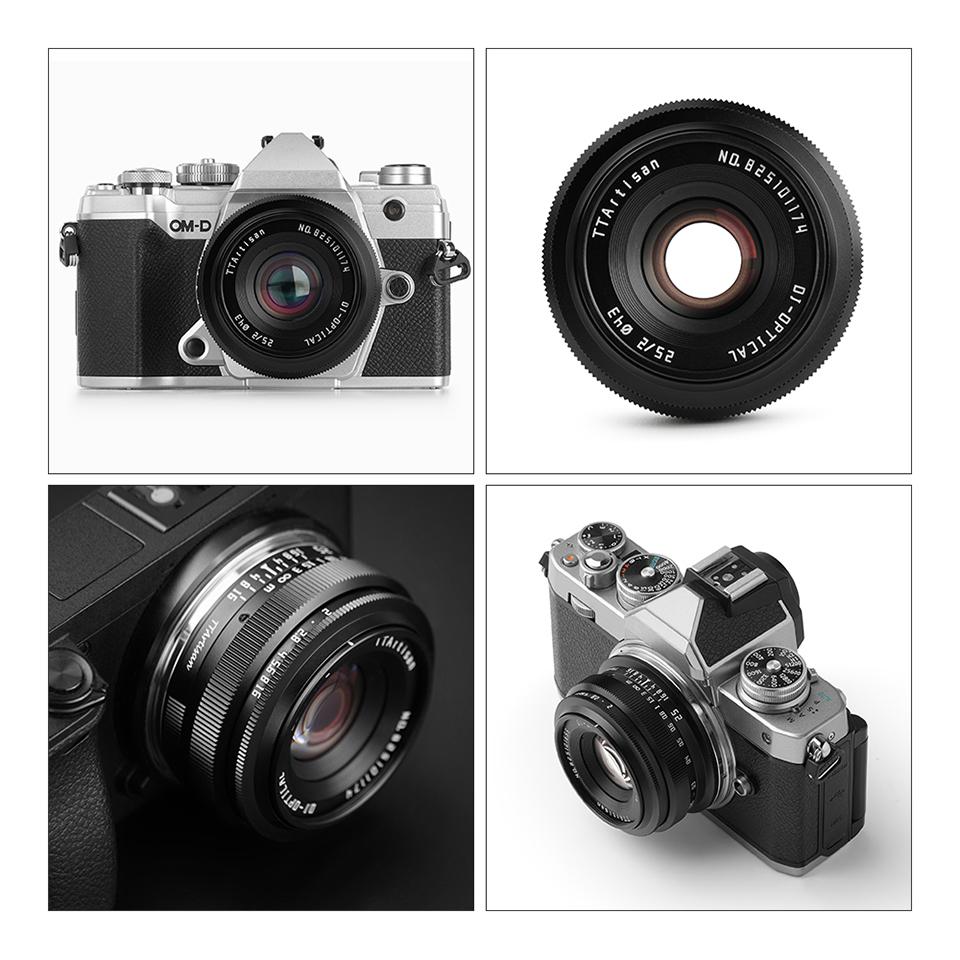 Ống kính máy ảnh chân dung TTArtisan 25 mm F2.0 APS-C MF cho Sony A6000 A7III A7S Fuji X-A1 Canon M1 Nikon Z6 Sigma FPL Leica T Loại giao diện: L-Mount
