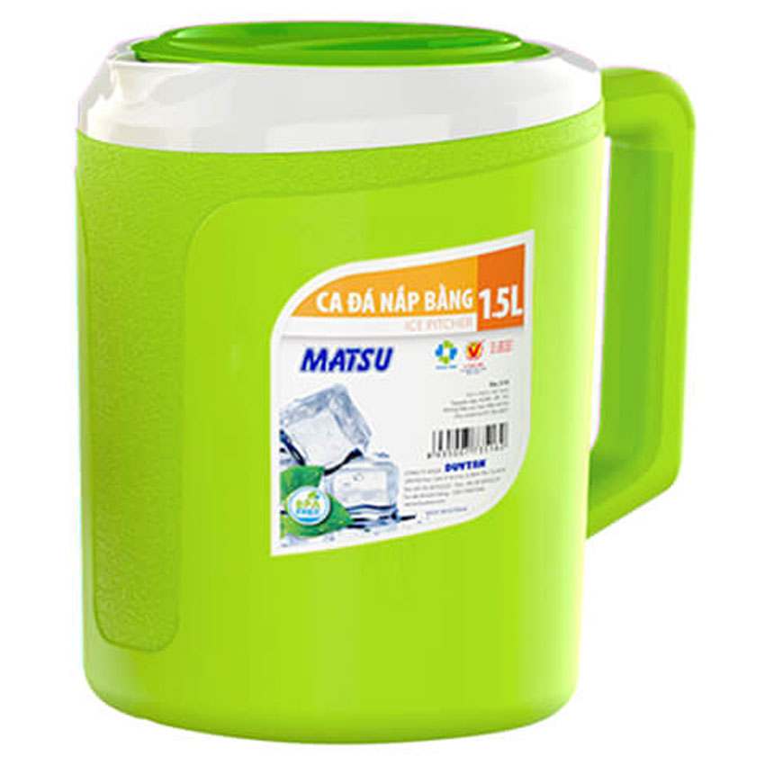 Ca đá nắp bằng 1.5 lít Duy Tân No.516 (14.5 x 19.4 x 18.7 cm) màu ngẫu nhiên