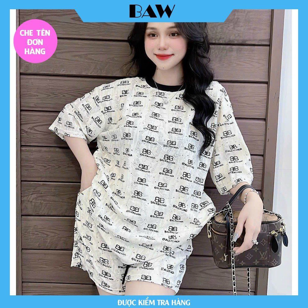 Đồ Bộ Nữ, Set Bộ Nữ Vải Thun Xước Hàng Quảng Châu Cao Cấp, Đồ Bộ Nữ Dày Dặn In Họa Tiết Siêu Dễ Thương, Đồ Bộ Nữ Dạo Phố Hot Trend Thương Hiệu Baw MM10 ( hình thật shop tự chụp)
