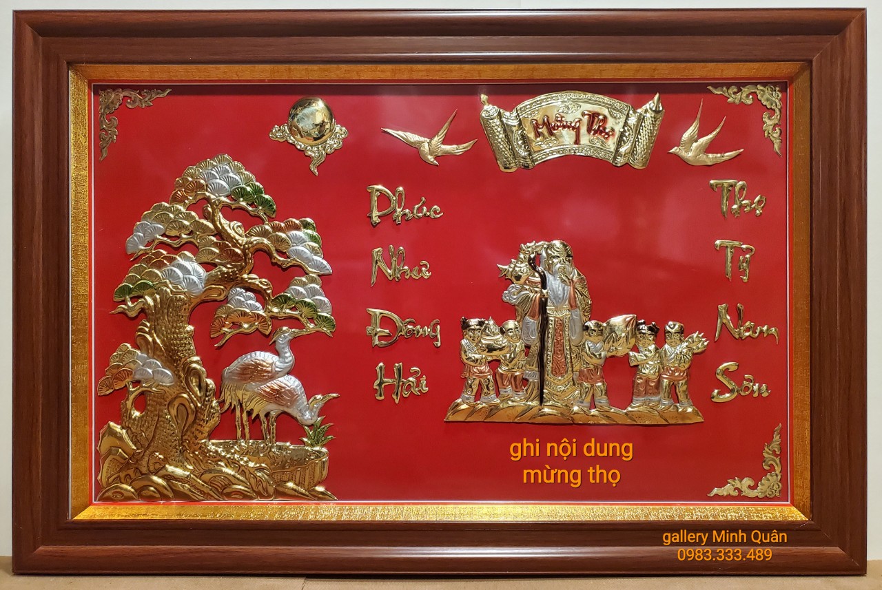 Tranh mừng thọ, chúc thọ -ÔNG BÀ- CỤ ÔNG- CỤ BÀ