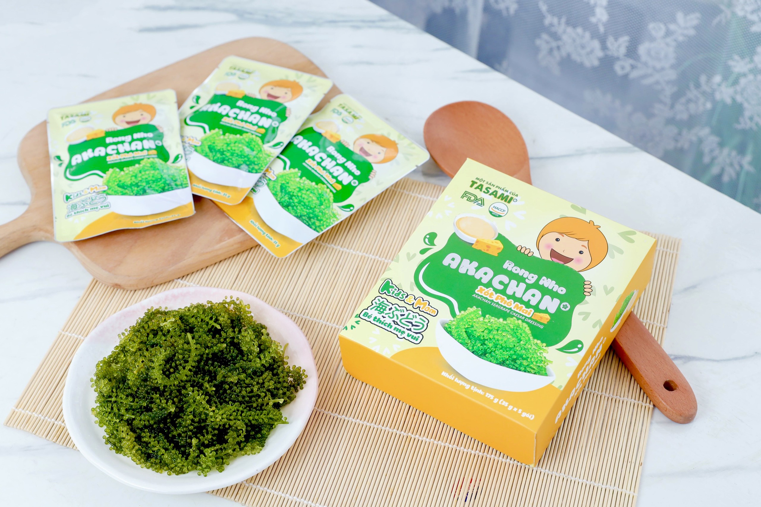 Rong Nho Tách Nước AKACHAN Xốt Phomai Cho Bé Ngọt Dịu