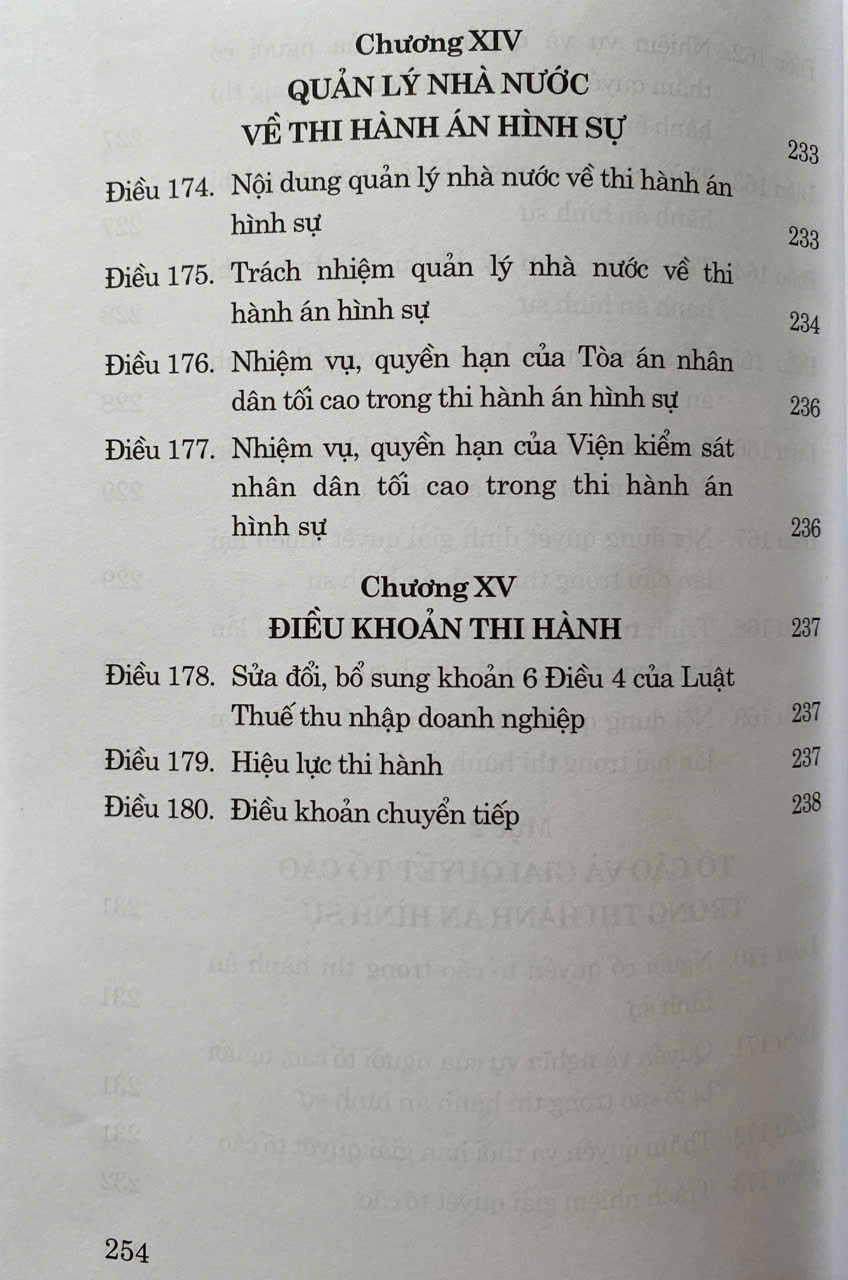 Luật Thi Hành Án Hình Sự Năm 2025