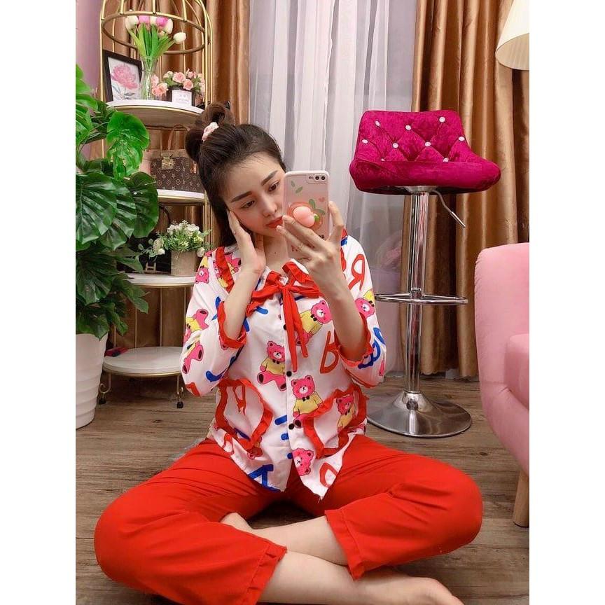 Bộ kate lụa - quần dài tay dài - ẢNH THẬT