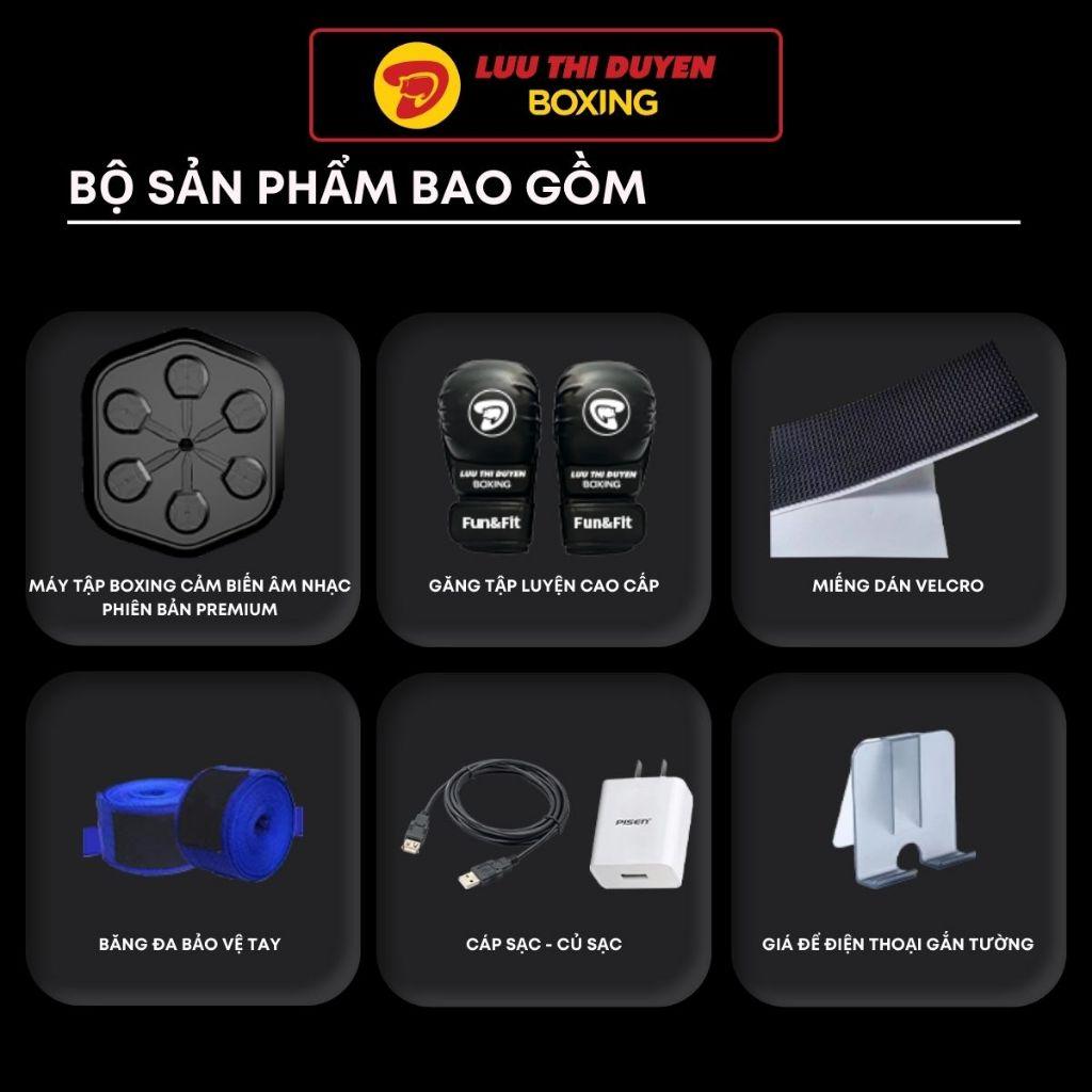 Máy đấm boxing theo nhạc Lừu Thị Duyên Boxing - Cảm biến âm nhạc - Phiên bản Premium