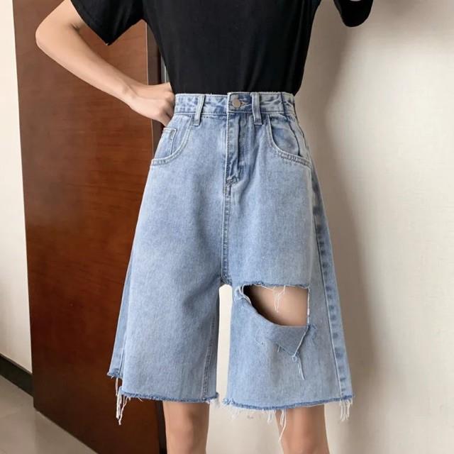 QUẦN SHORT JEAN NỮ LỬNG CAO CẤP PIPO RÁCH VẠT PHẢI CỰC HOT- CAO CẤP