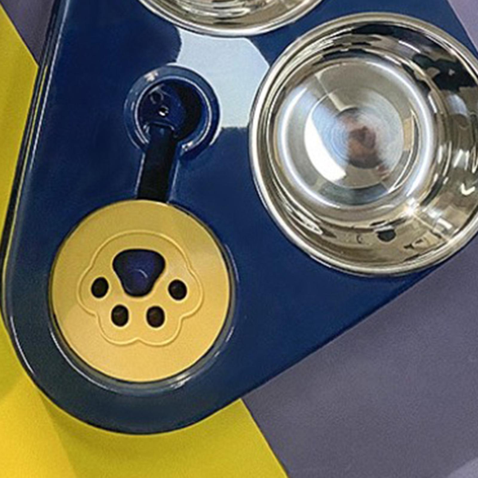 Automatic Water Dispenser & Food Bowl Set Stainless Steel Bowl Dark Blue