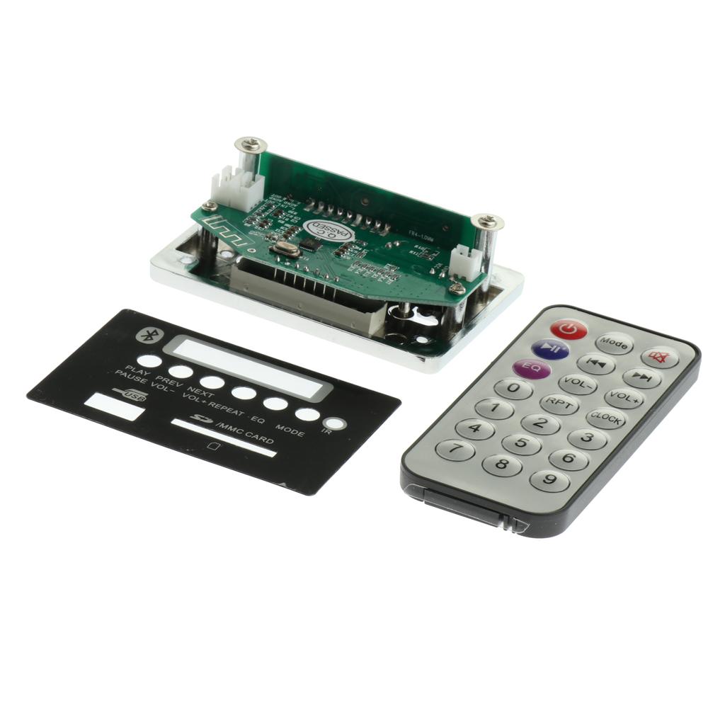 12V Car Wireless Bluetooth MP3 Board Audio Module MMC USB TF AUX FM