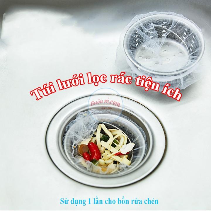 Combo 100 túi lưới lọc rác dùng một lần cho bồn rửa chén siêu tiện ích -Buôn rẻ 00450