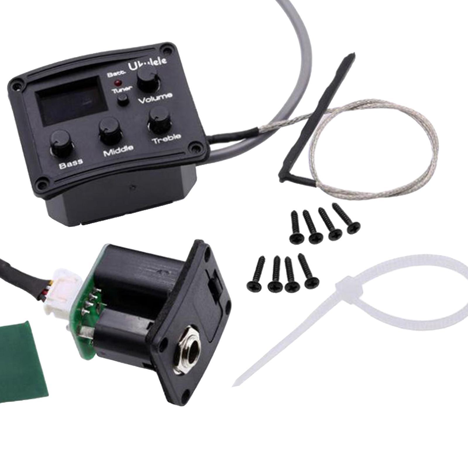 EQ Equalizer Ukulele for 3 Band Replacements Equalizer Tuner Piezo Pickup