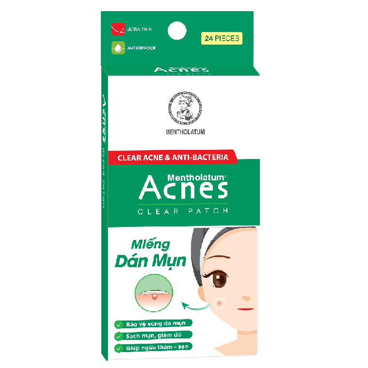 Hình ảnh Miếng dán mụn giúp giảm mụn sưng viêm Acnes Clear Patch (24 Miếng)