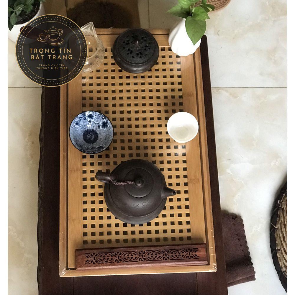 Khay Trà Tre Cao Cấp Chữ Nhật Kích Thước 50*29*6 KT 05