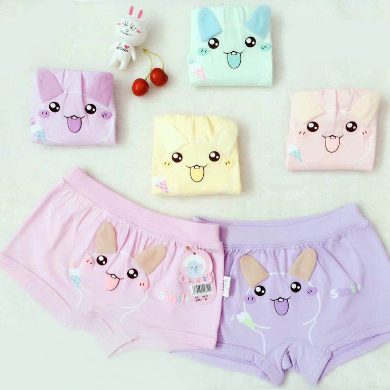 Set 10 quần đùi lót cho bé có tai thỏ màu ngẫu nhiên