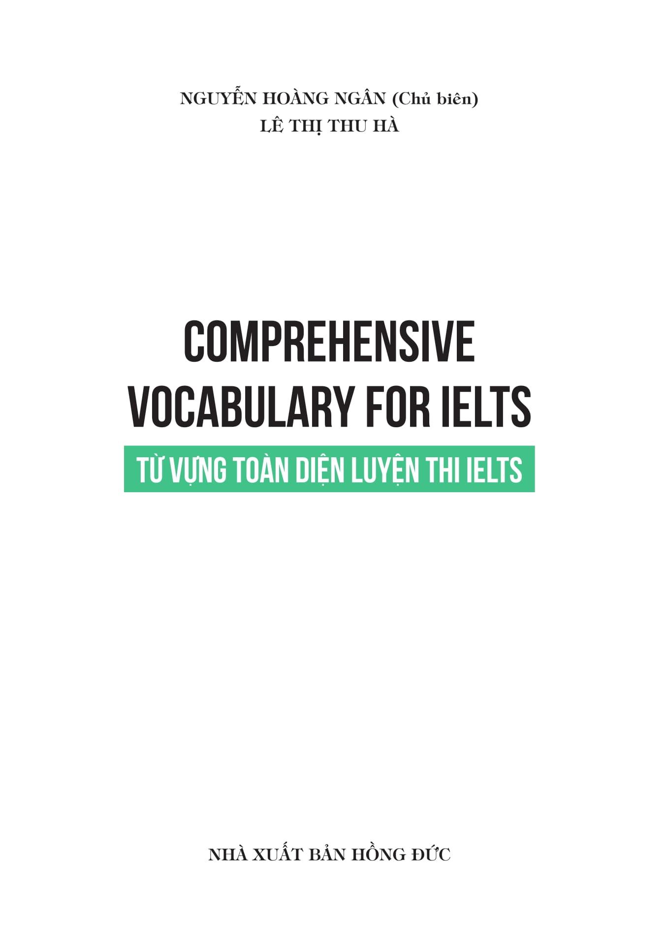 Sách - Comprehensive Vocabulary For IELTS - Từ Vựng Toàn Diện Luyện Thi IELTS