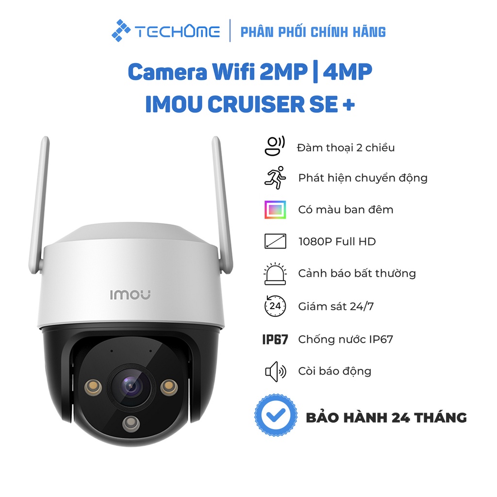 [Hàng Chính Hãng] Camera IMOU CRUISER SE+ S21FEP S41FEP đàm thoại hai chiều tích hợp còi hú đèn spotlight