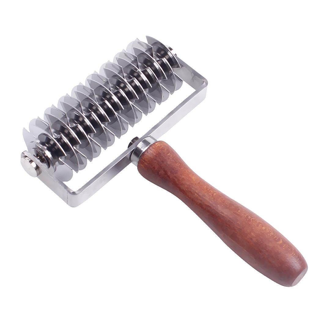 Stainless Steel Lattice Cutter Roller Pastry Bread Pizza Pie Dough Cutter