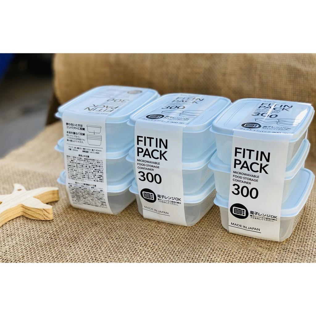 Set 3 hộp nhựa nắp dẻo 300ml