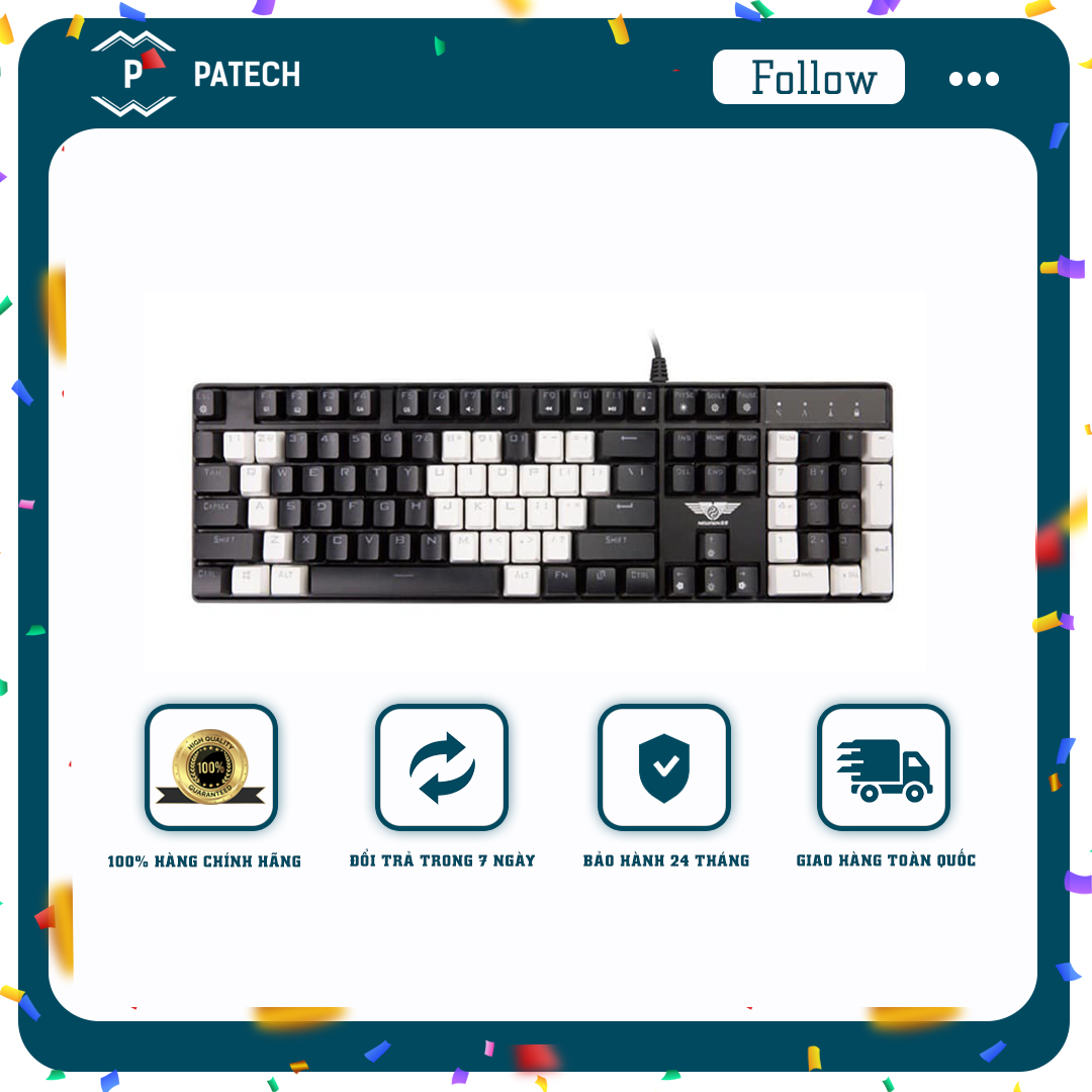 Bàn phím cơ có dây gaming NEWMEN GM330, Hotswap, Keycap ABS Double-shot, LED đa chế độ xuyên phím, độ bền trên 50 triệu lượt nhấp, tặng kèm bộ keycap trắng- Hàng chính hãng