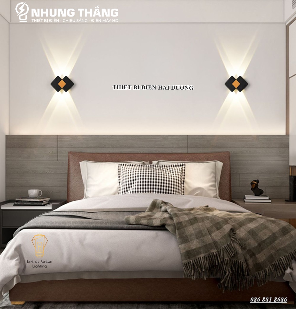 Nhiều Mẫu - Đèn Hắt Tường Chống Nước 2 Đầu Chiếu Sáng DT-02119 - Thân Nhôm - Chip Led Siêu Sáng