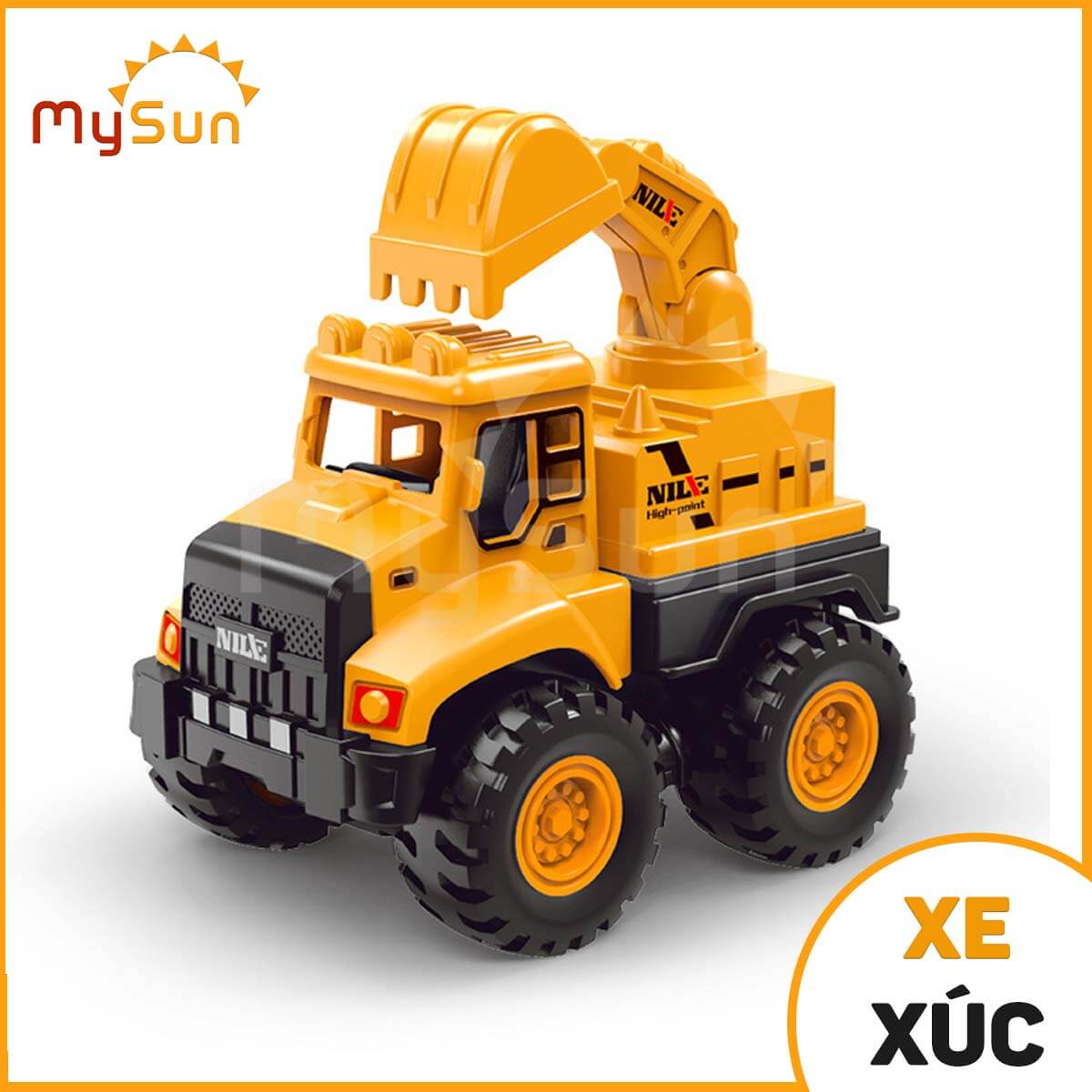 Bộ xe đồ chơi CÔNG TRÌNH cho bé trai mô hình Cần cẩu, Xe Ben, Xe Tải, Trộn bê tông – MySun