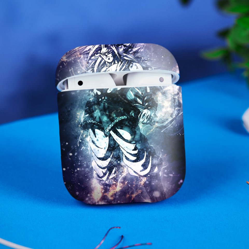 Miếng dán skin chống bẩn cho tai nghe AirPods in hình Dragon Ball - Goku - 7vnr87 (bản không dây 1 và 2)