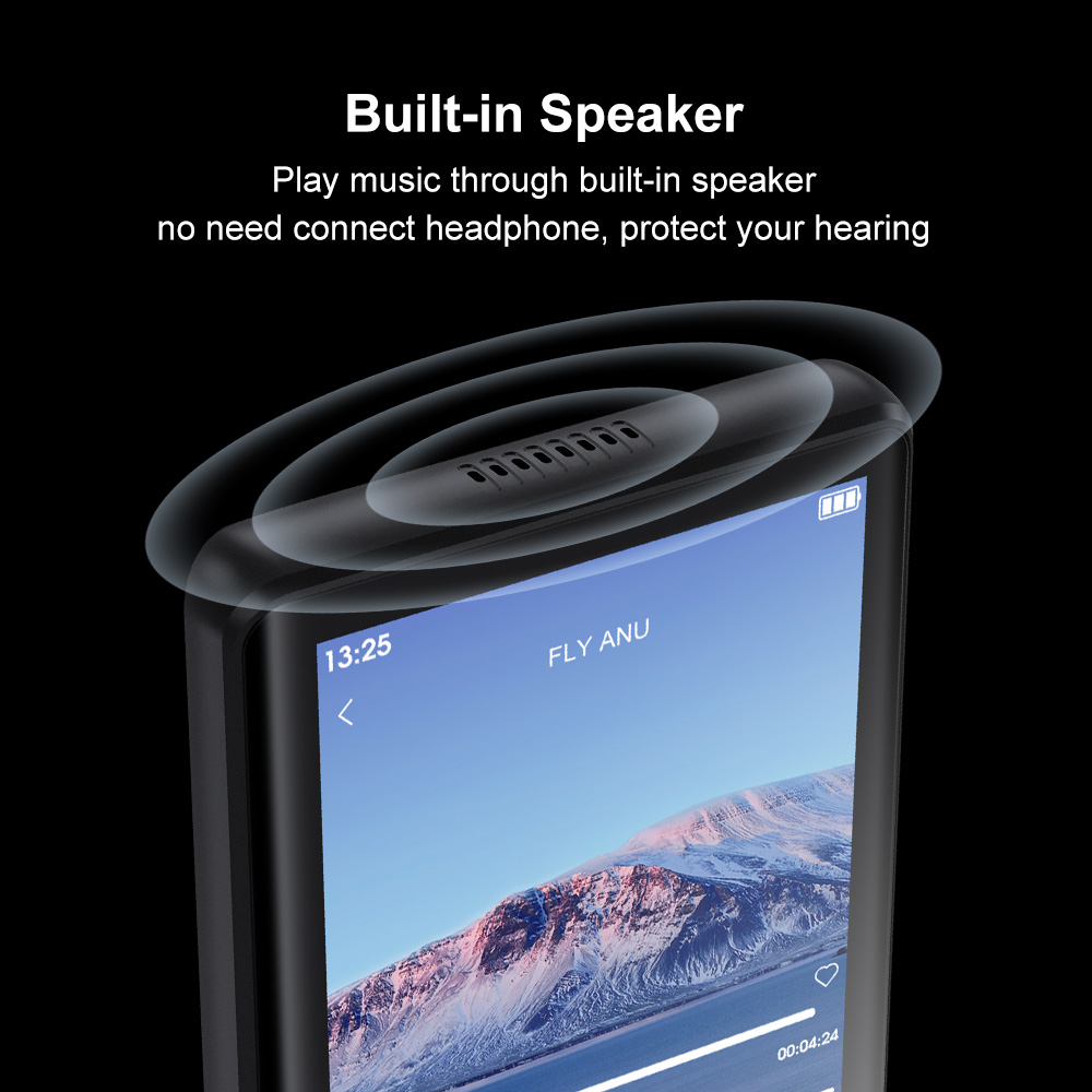 Máy Nghe Nhạc MP3 Màn Hình Cảm Ứng 2.8 Inch Bluetooth 5.0 Ruizu M6 Bộ Nhớ Trong 16GB (Có Loa Ngoài) - Hàng Chính Hãng