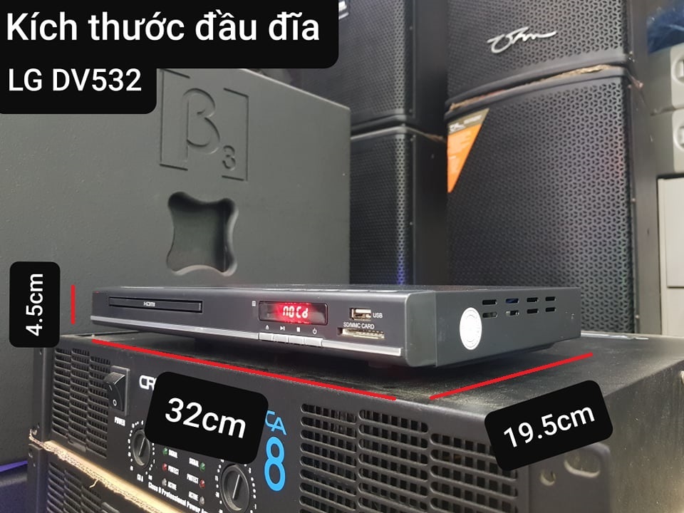 Đầu đĩa DVD DV532: Hình ảnh sắc nét qua cổng HDMI, đọc nhiều định dạng đĩa, không kén đĩa